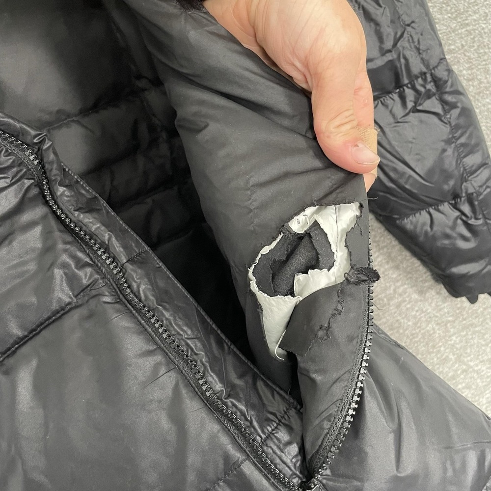 The North Face Down Parka Coat Womens XS Black Hooded 550 Puffer Full Zip - Picture 4 of 10